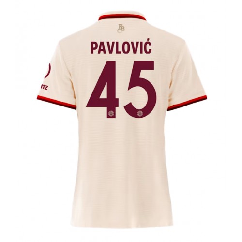 Bayern Munich Aleksandar Pavlovic #45 Rezervni Dres za Ženska 2024-25 Kratak Rukav